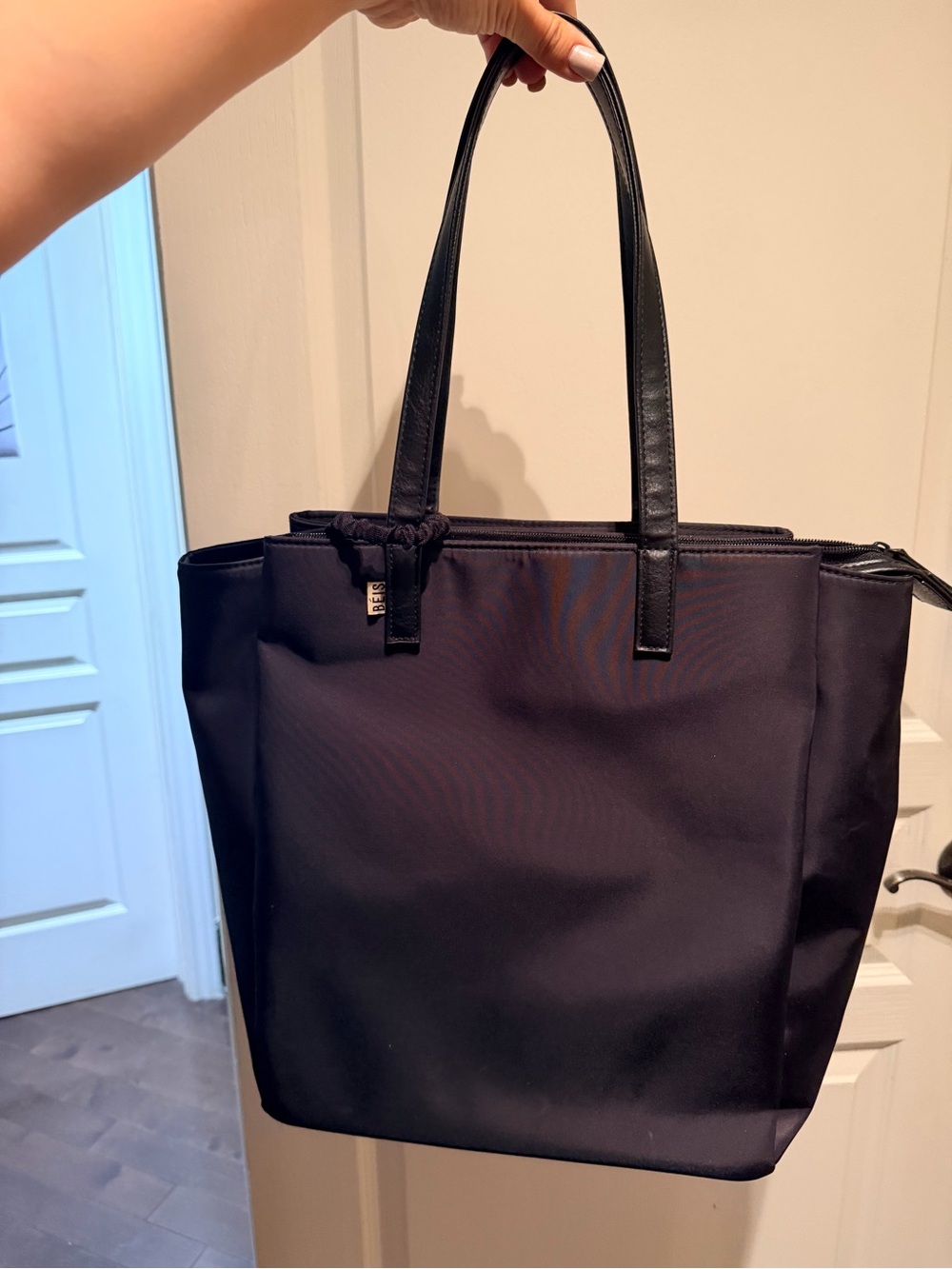 BEIS Black Nylon Shoulder Tote